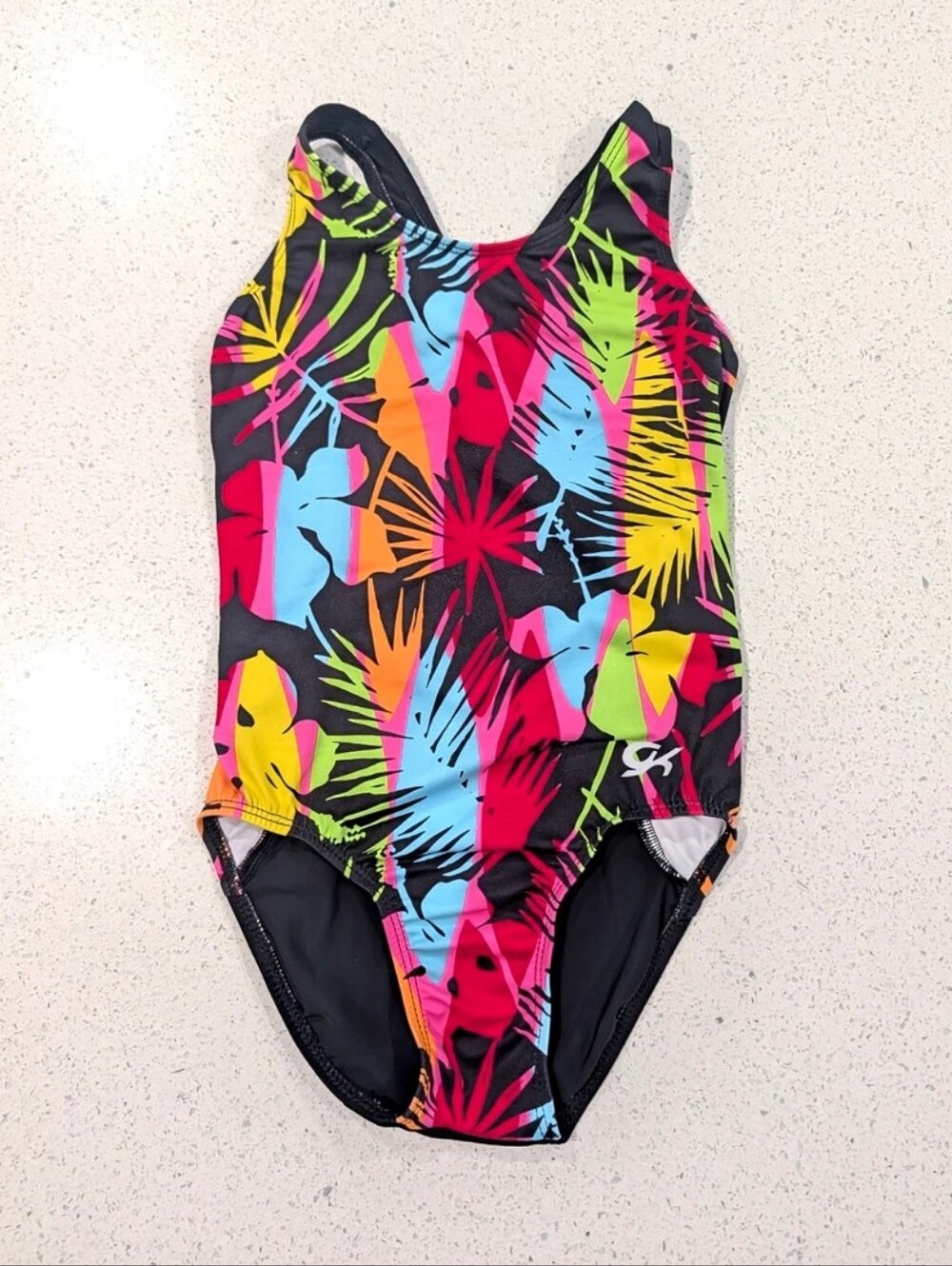 AZ STATE COMPETITION GK ELITE Gymnastics Dance Leotard CL Large HAWAIIAN Floral
